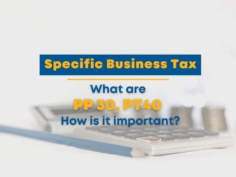 Specific Business Tax PP 30