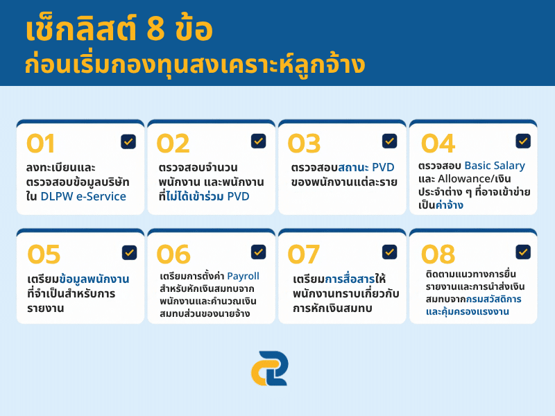 เช็คลิสต์ 8 ข้อ ก่อนเริ่มกองทุนสงเคราะห์ลูกจ้าง